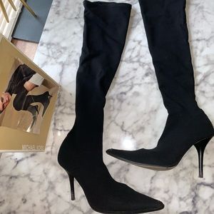 ❌SOLD❌ Michael Kors Black Courtney Jersey Over the Knee Boots